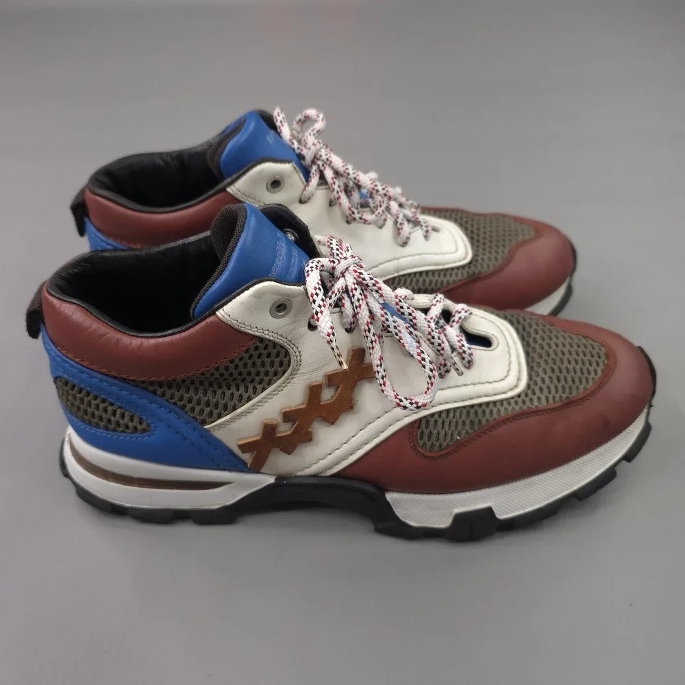 Ermenegildo Zegna Shoes Mens 11.5 Multicolor Leather Couture Extralight Sneakers